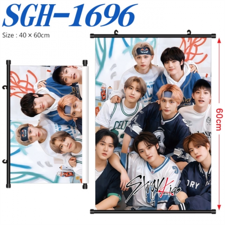 StrayKids Anime digital printed pole style hanging picture Wall Scroll 40x60cm