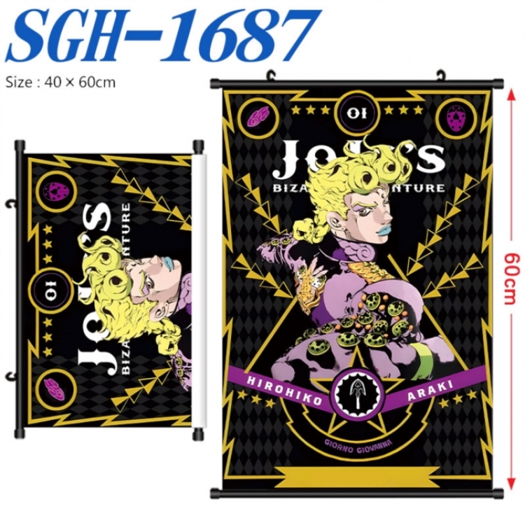 JoJos Bizarre Adventure Anime digital printed pole style hanging picture Wall Scroll 40x60cm