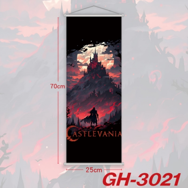 Castlevania Plastic Rod Cloth Small Hanging Canvas Painting Wall Scroll 25x70cm price for 5 pcs