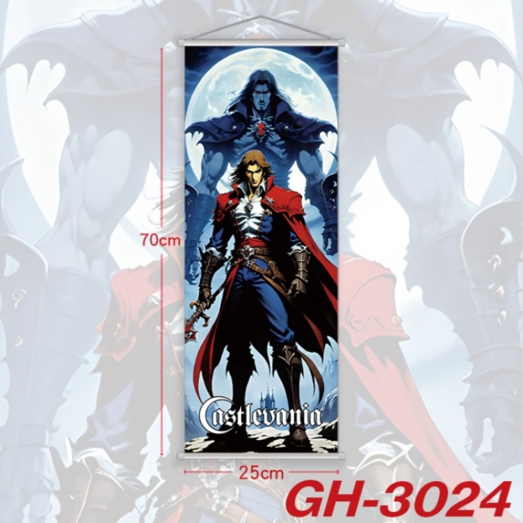 Castlevania Plastic Rod Cloth Small Hanging Canvas Painting Wall Scroll 25x70cm price for 5 pcs