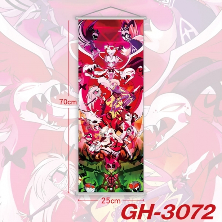 Hazbin Hotel Plastic Rod Cloth Small Hanging Canvas Painting Wall Scroll 25x70cm price for 5 pcs