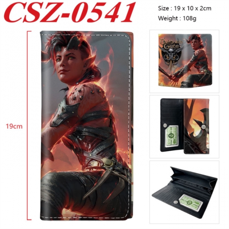 Baldur's Gate  Anime peripheral long three fold wallet 19x10x2cm
