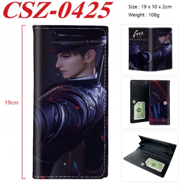 Love and Deepspac Anime peripheral long three fold wallet 19x10x2cm