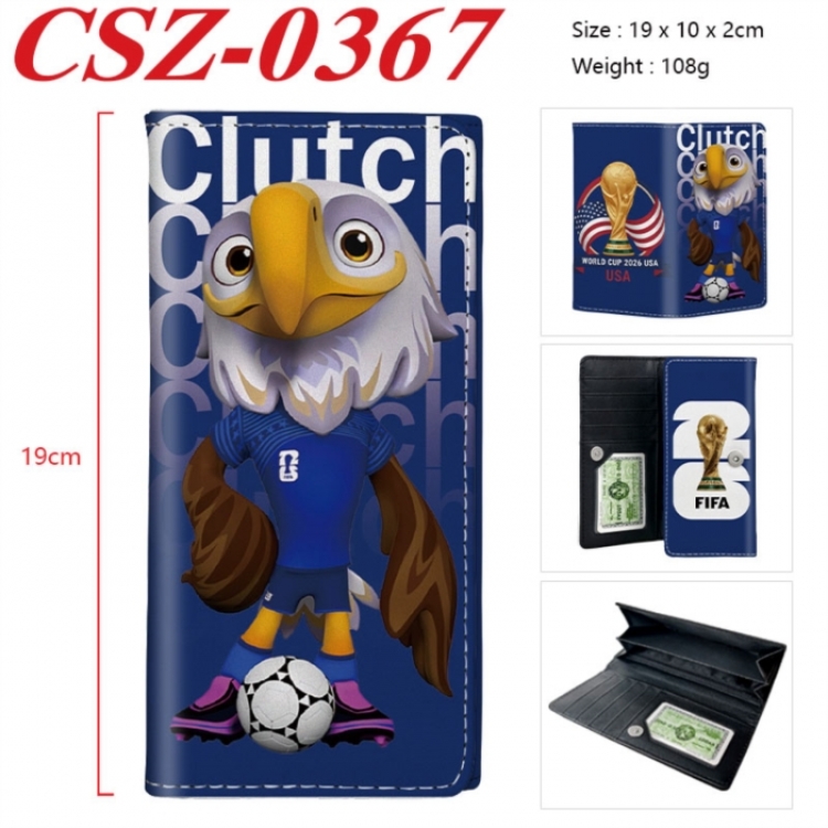 World Cup Anime peripheral long three fold wallet 19x10x2cm