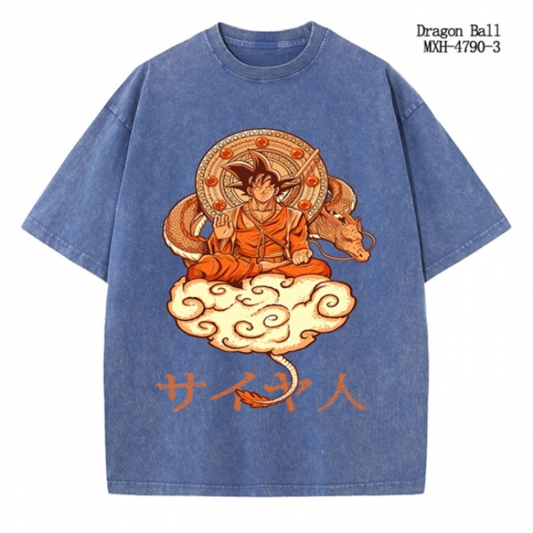 DRAGON BALL Anime peripheral pure cotton washed and worn T-shirt from S to 2XL