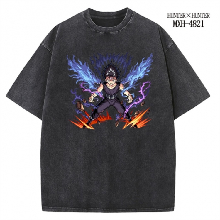 HunterXHunter Anime peripheral pure cotton washed and worn T-shirt from S to 2XL