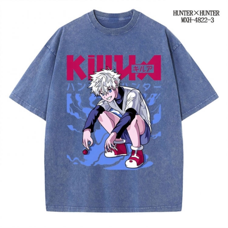 HunterXHunter Anime peripheral pure cotton washed and worn T-shirt from S to 2XL
