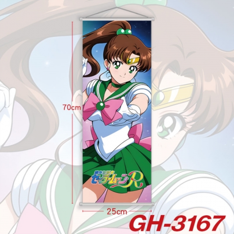 sailormoon Plastic Rod Cloth Small Hanging Canvas Painting Wall Scroll 25x70cm price for 5 pcs