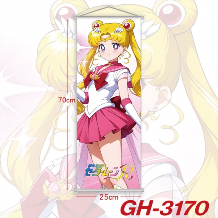 sailormoon Plastic Rod Cloth Small Hanging Canvas Painting Wall Scroll 25x70cm price for 5 pcs