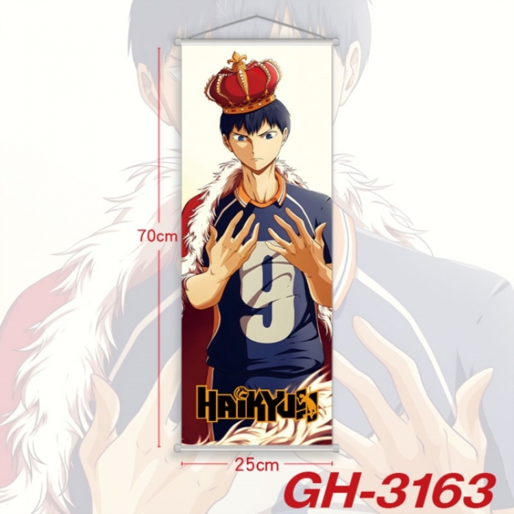 Haikyuu!! Plastic Rod Cloth Small Hanging Canvas Painting Wall Scroll 25x70cm price for 5 pcs