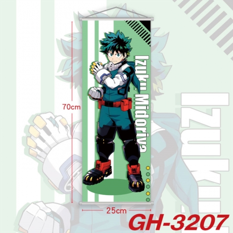My Hero Academia Plastic Rod Cloth Small Hanging Canvas Painting Wall Scroll 25x70cm price for 5 pcs