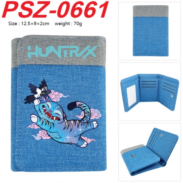 K-Pop Demon Hunters Anime color blocked three fold concealed wallet 12.5X9X2CM 70G