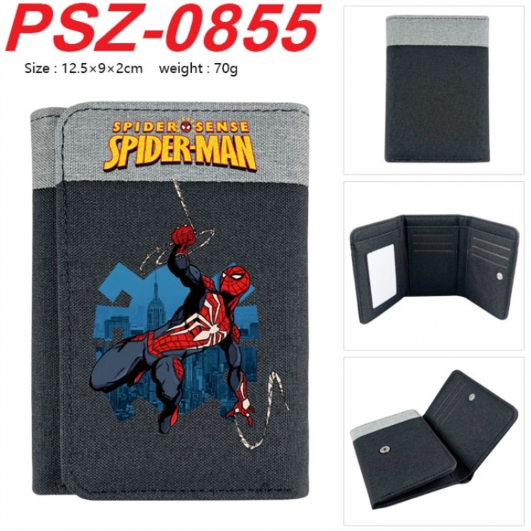 Marvel Anime color blocked three fold concealed wallet 12.5X9X2CM 70G