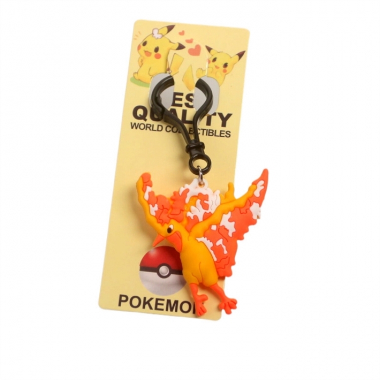Pokemon Double sided soft adhesive keychain PVC pendant 4CM-6CM price for 10 pcs