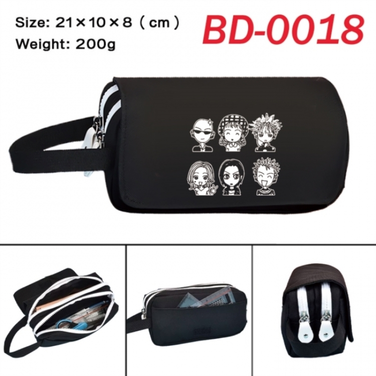 NANA Anime peripheral handheld large capacity double-layer Oxford cloth pencil case 21X10X8cm