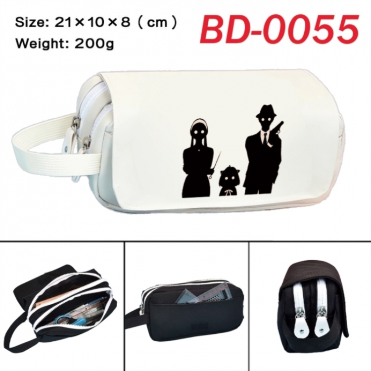 SPY×FAMILY Anime peripheral handheld large capacity double-layer Oxford cloth pencil case 21X10X8cm