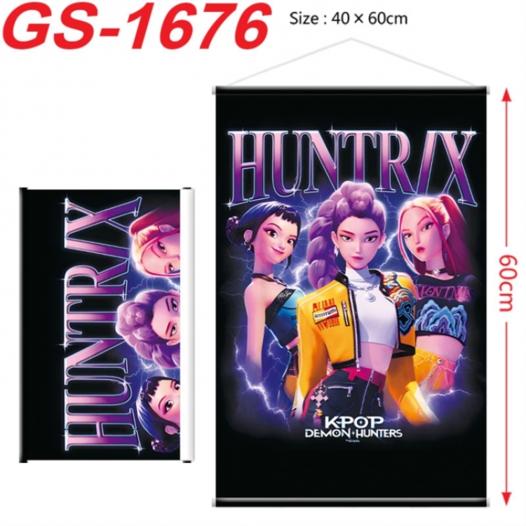 K-Pop Demon Hunters Anime digital printing hanging rope hanging Wall Scroll 40x60cm