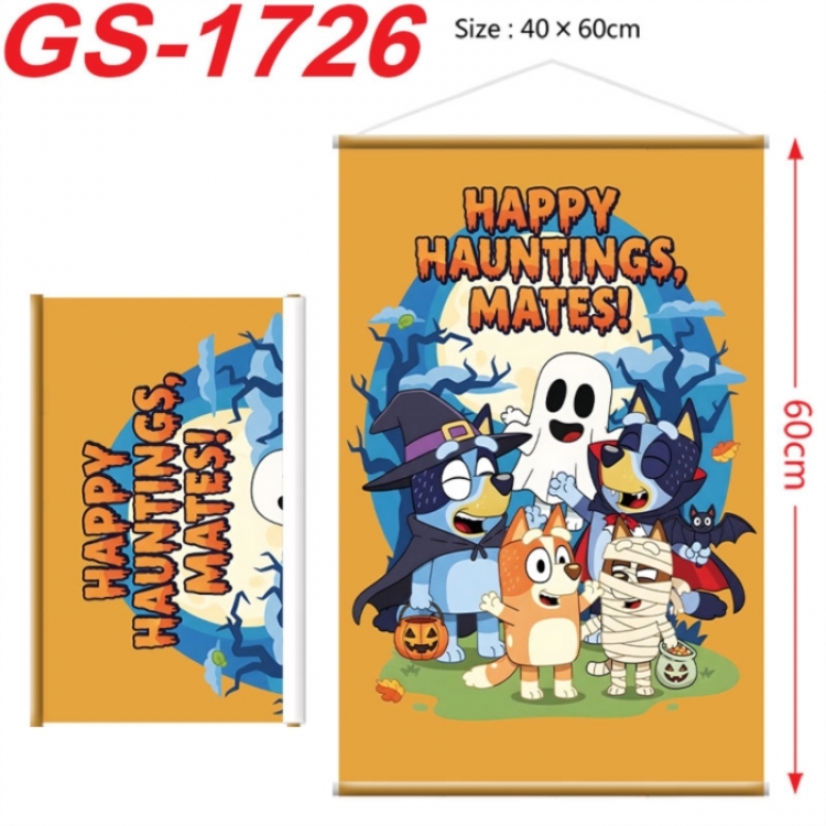 Bluey Anime digital printing hanging rope hanging Wall Scroll 40x60cm