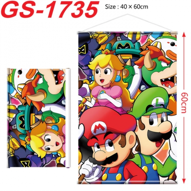 Super Mario Anime digital printing hanging rope hanging Wall Scroll 40x60cm