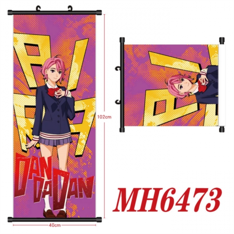 DANDADAN Anime black Plastic rod Cloth painting Wall Scroll 40X102CM 