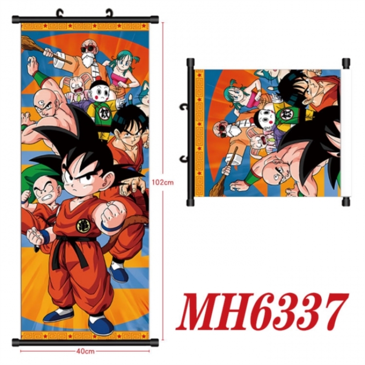 DRAGON BALL Anime black Plastic rod Cloth painting Wall Scroll 40X102CM