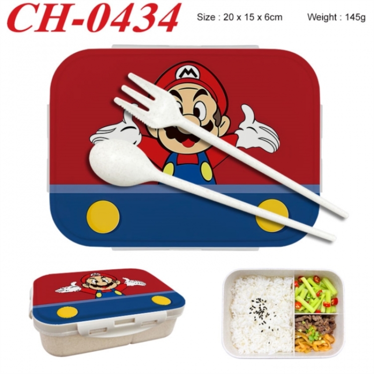 Super Mario Anime themed UV printed student lunch box 20x15x6cm 145g