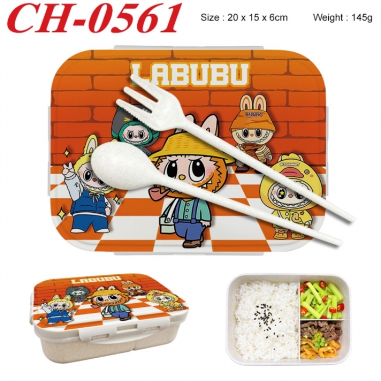 Labubu Anime themed UV printed student lunch box 20x15x6cm 145g