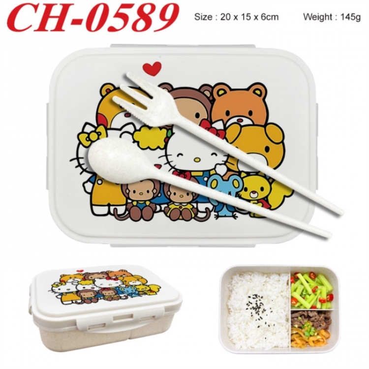 Sanrio Anime themed UV printed student lunch box 20x15x6cm 145g