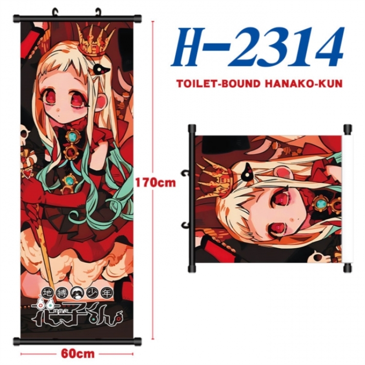 Toilet-bound Hanako-kun Black plastic rod cloth hanging canvas painting Wall Scroll 60x170cm