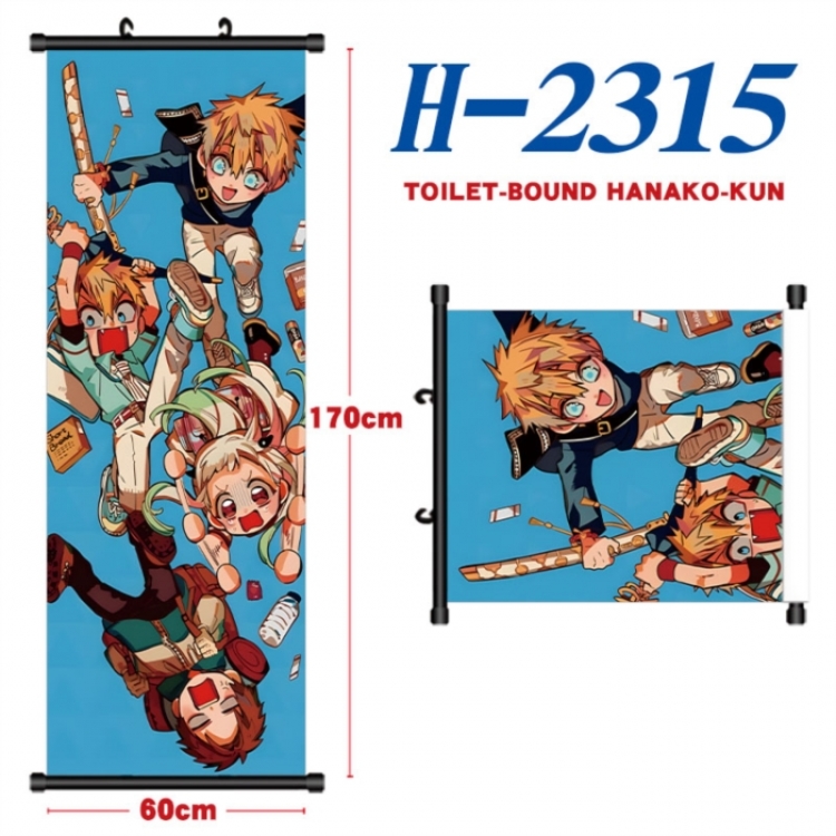 Toilet-bound Hanako-kun Black plastic rod cloth hanging canvas painting Wall Scroll 60x170cm