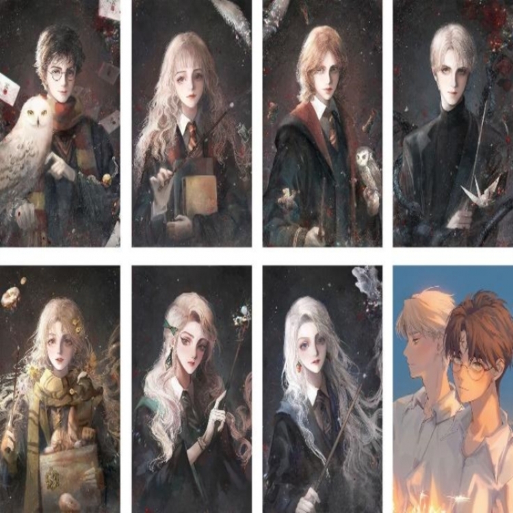 Harry Potter Embossed poster 8 pcs a set 42X29CM price for 5 sets