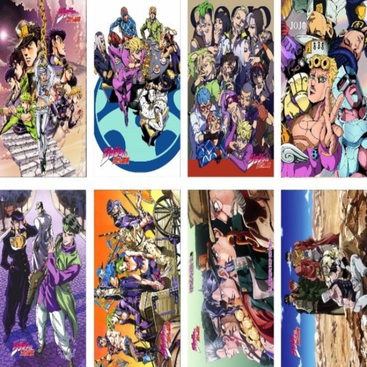 JoJos Bizarre Adventure Embossed poster 8 pcs a set 42X29CM price for 5 sets 