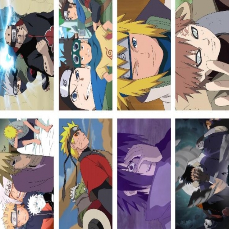Naruto Embossed poster 8 pcs a set 42X29CM price for 5 sets 