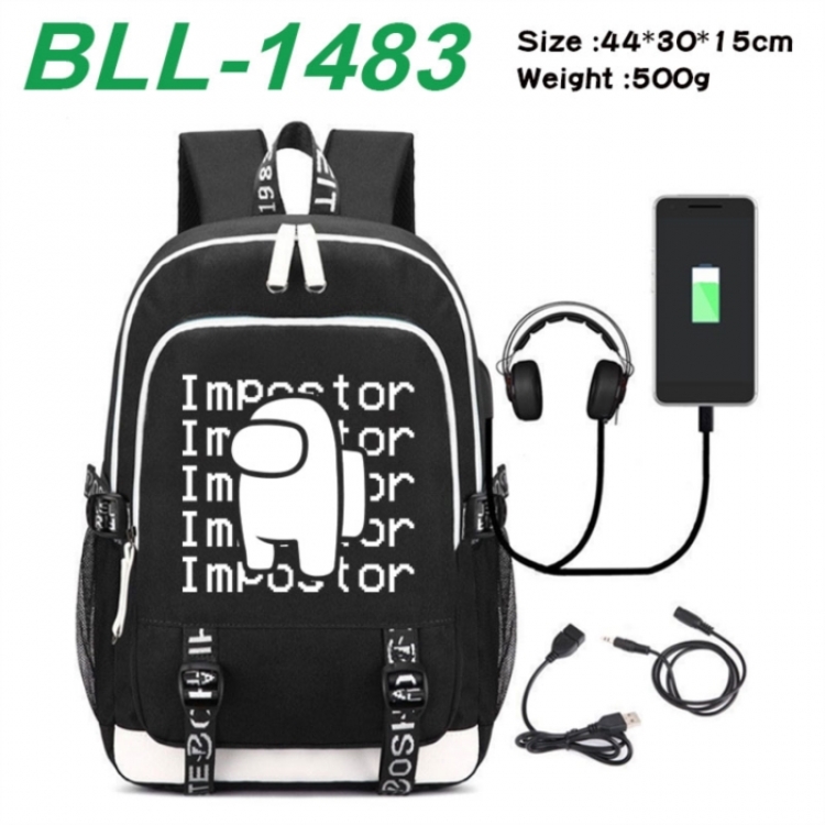 Among Us  Game Canvas Backpack Waterproof School Bag 44X30X15CM 500G
