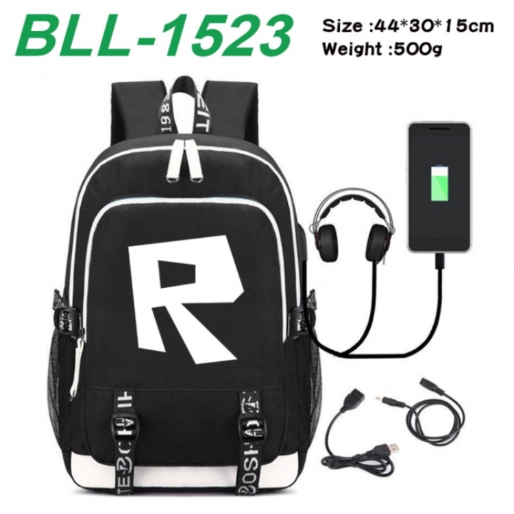 Roblox Game Canvas Backpack Waterproof School Bag 44X30X15CM 500G