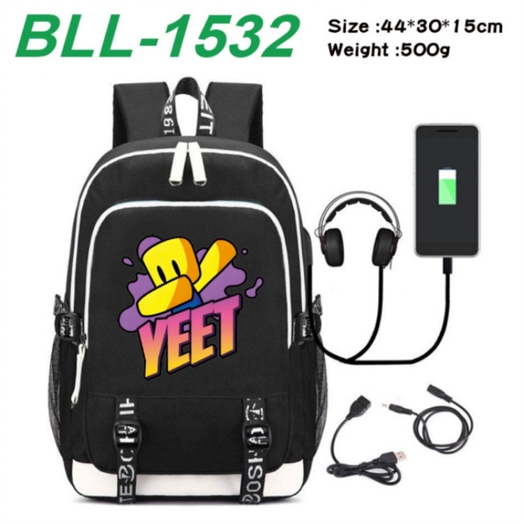Roblox Game Canvas Backpack Waterproof School Bag 44X30X15CM 500G