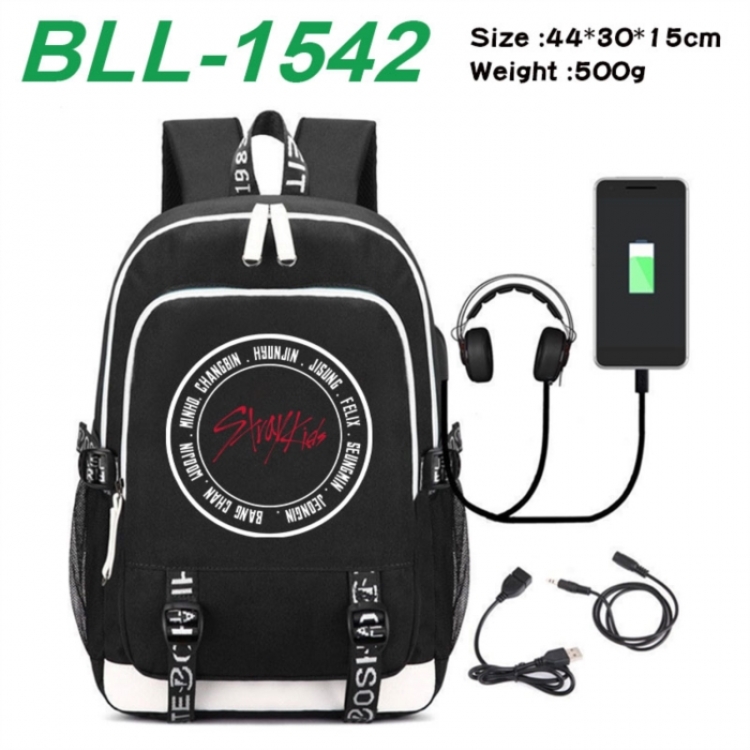 Stray Kids Game Canvas Backpack Waterproof School Bag 44X30X15CM 500G