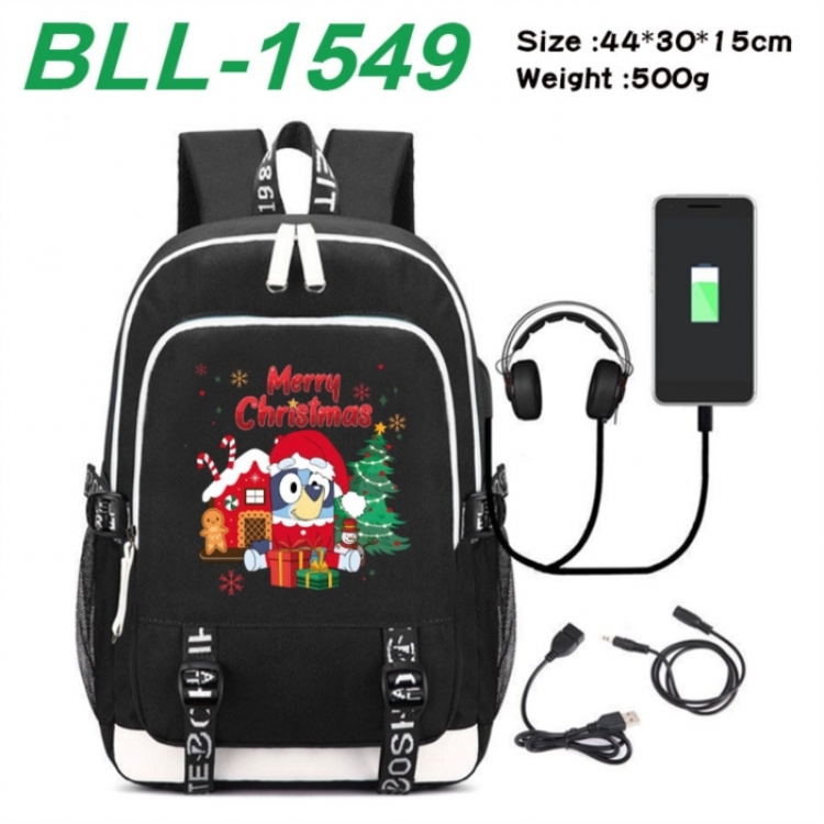 Bluey Game Canvas Backpack Waterproof School Bag 44X30X15CM 500G