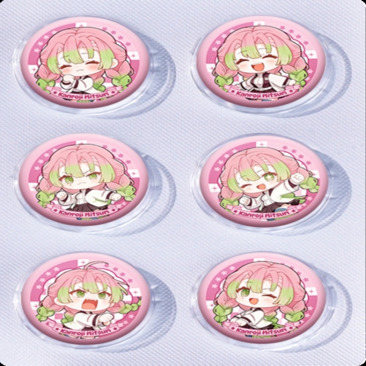Demon Slayer Kimets Anime peripheral pill bar badge 25mm a set of 6 price for 5 sets 