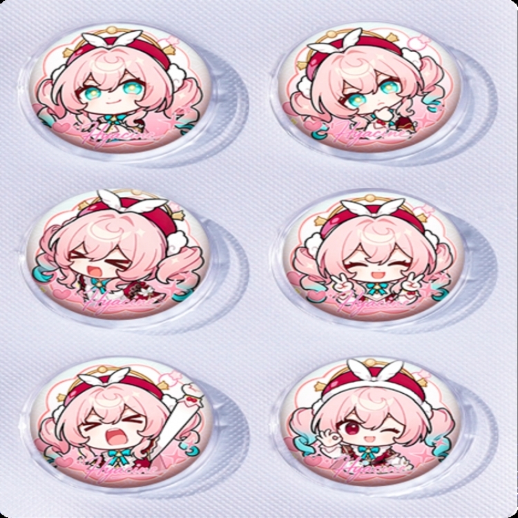 Honkai: Star Rail‌ Anime peripheral pill bar badge 25mm a set of 6 price for 5 sets