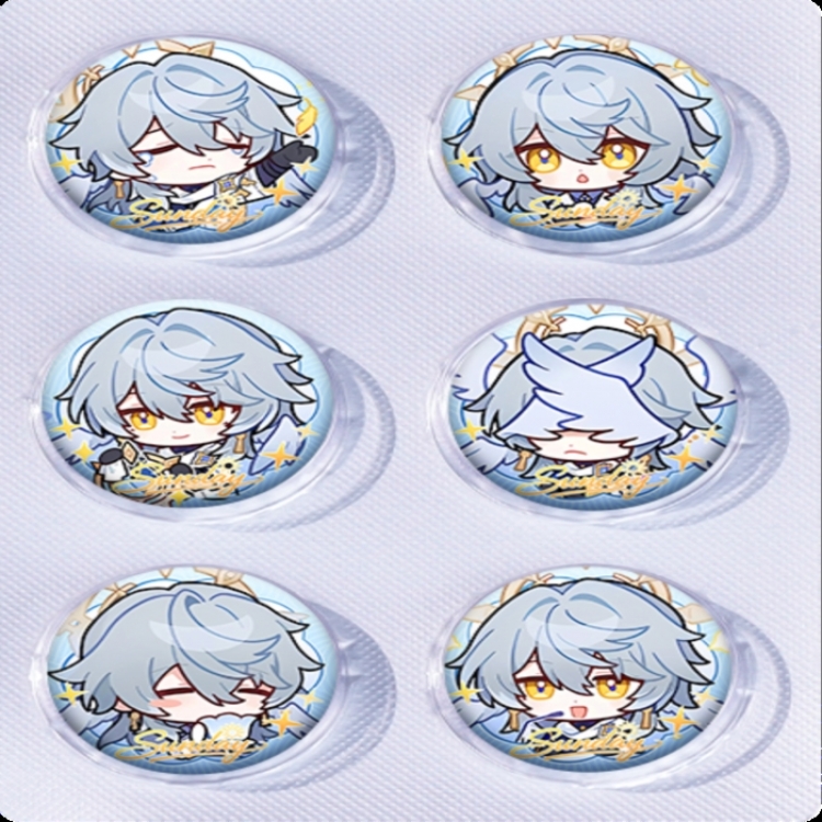 Honkai: Star Rail‌ Anime peripheral pill bar badge 25mm a set of 6 price for 5 sets
