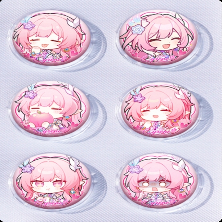 Honkai: Star Rail‌ Anime peripheral pill bar badge 25mm a set of 6 price for 5 sets