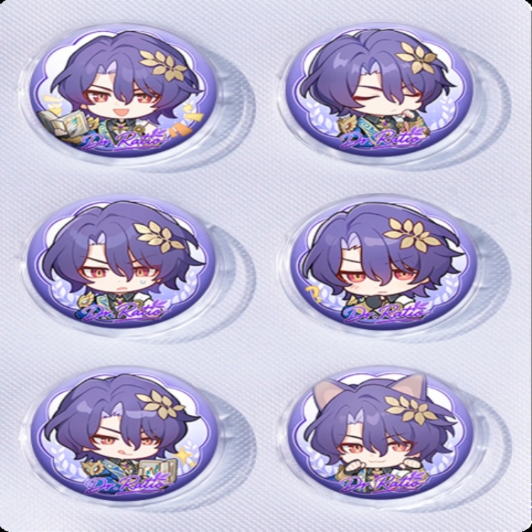 Honkai: Star Rail‌ Anime peripheral pill bar badge 25mm a set of 6 price for 5 sets