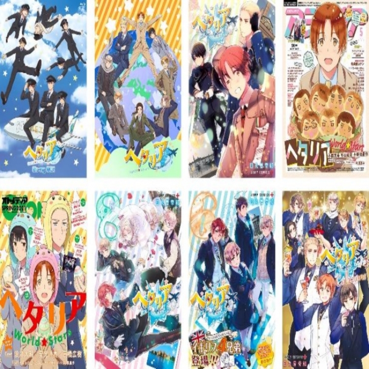 Hetalia Embossed poster 8 pcs a set 42X29CM price for 5 sets