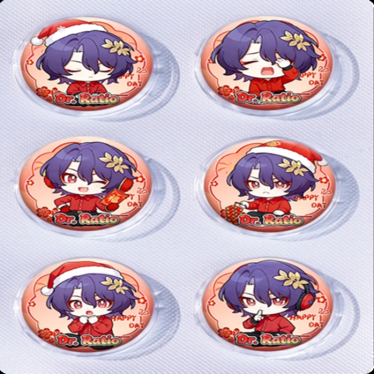 Honkai: Star Rail Anime peripheral pill bar badge 25mm a set of 6 price for 5 sets 
