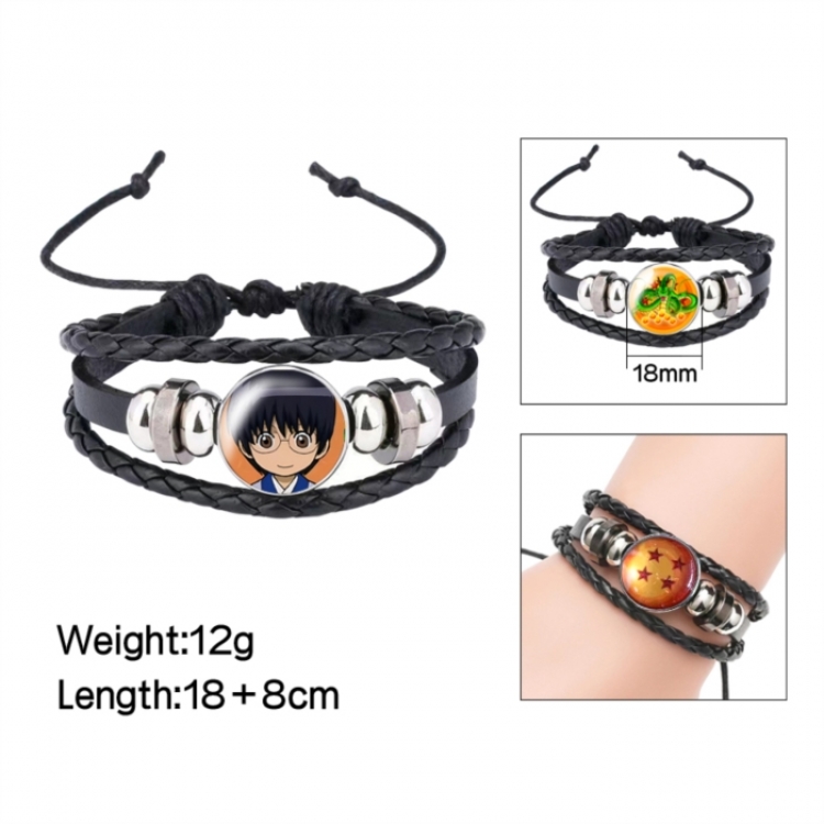 Justice League Anime peripheral crystal leather rope bracelet price for 5 pcs 
