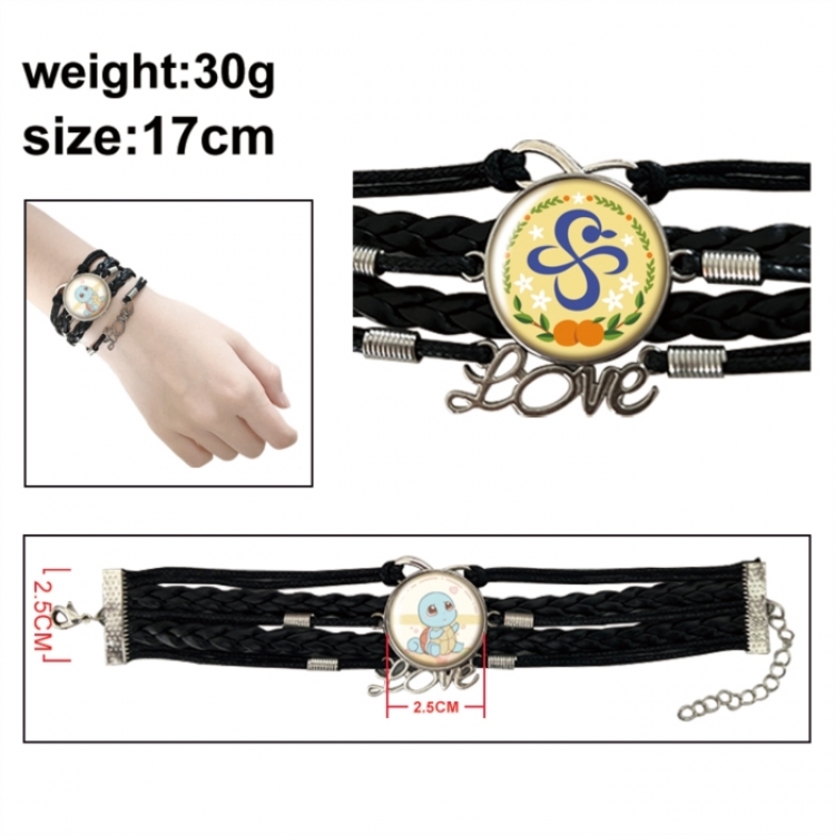 One Piece Anime bracelet multi-layer leather gemstone bracelet price for 5 pcs