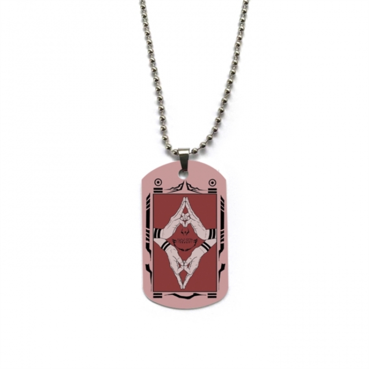 Jujutsu Kaisen Anime double-sided full color printed military brand necklace price for 5 pcs