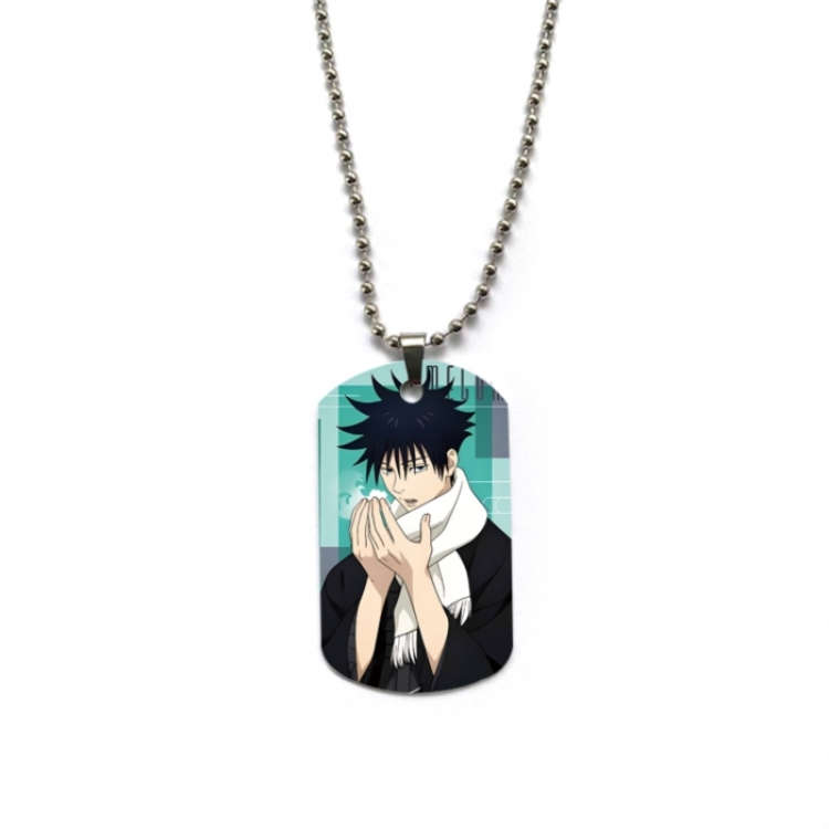 Jujutsu Kaisen Anime double-sided full color printed military brand necklace price for 5 pcs