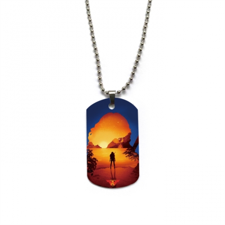 Justice League Anime double-sided full color printed military brand necklace price for 5 pcs